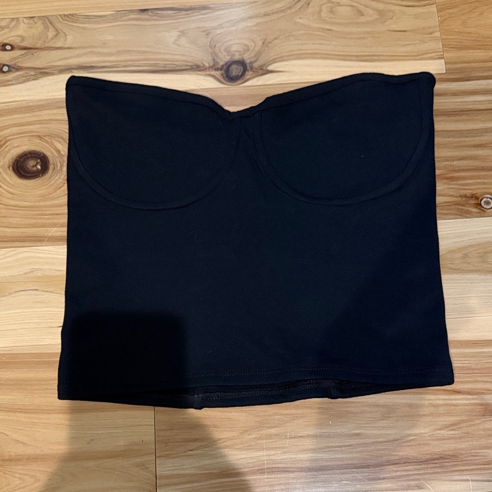 Joah Brown Black Crop Top